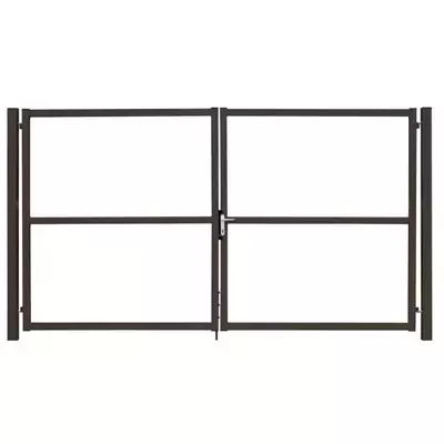 Ворота распашные каркас Colority Zinc 2м 3.5м RR 32 (коричневый) Grand Line