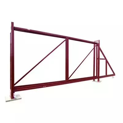 Ворота откатные каркас Colority Zinc 2м 4м RAL 3005 (вишневый) Grand Line