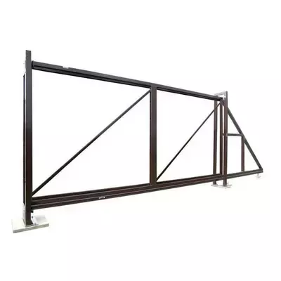 Ворота откатные каркас Colority Zinc 2м 4м RR 32 (коричневый) Grand Line