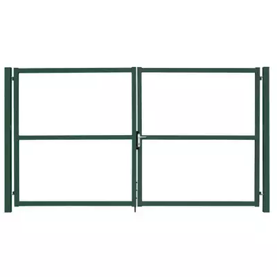 Ворота распашные каркас Colority Zinc 1.5м 3.5м RAL 6005 (зеленый) Grand Line