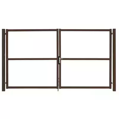 Ворота распашные каркас Colority Zinc 1.8м 4м RAL 8017 (коричневый) Grand Line