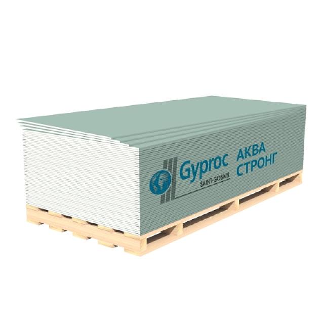 Гипсокартон ГКЛВ (влагостойкий) Gyproc (Vetonit) Аква стронг 15мм 3000*1200мм Гипсокартон ГКЛВ (влагостойкий) Gyproc (Vetonit) Аква стронг 15мм 3000*1200мм