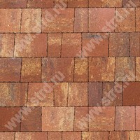 Тротуарная плитка Гранито Terracotta верхний прокрас на белом / сером цементе основа - серый цемент набор на м2  t=60мм Steingot