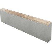 Камень садовый Травертин верхний прокрас на белом / сером цементе основа - серый цемент 1000*200*80мм Steingot